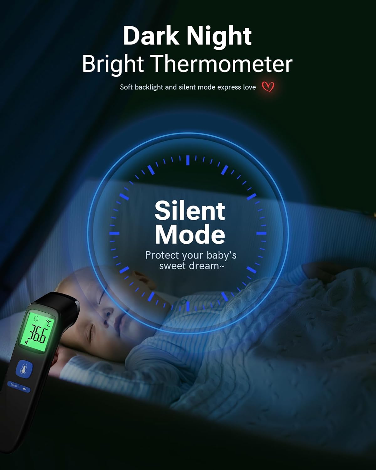 No-Touch Infrared Forehead Thermometer for Adults & Babies – Fast, Accurate & Silent