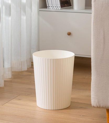 Set of 3 | 7.2L White Plastic Trash Bins for Kitchen, Bedroom & Office – Open Top