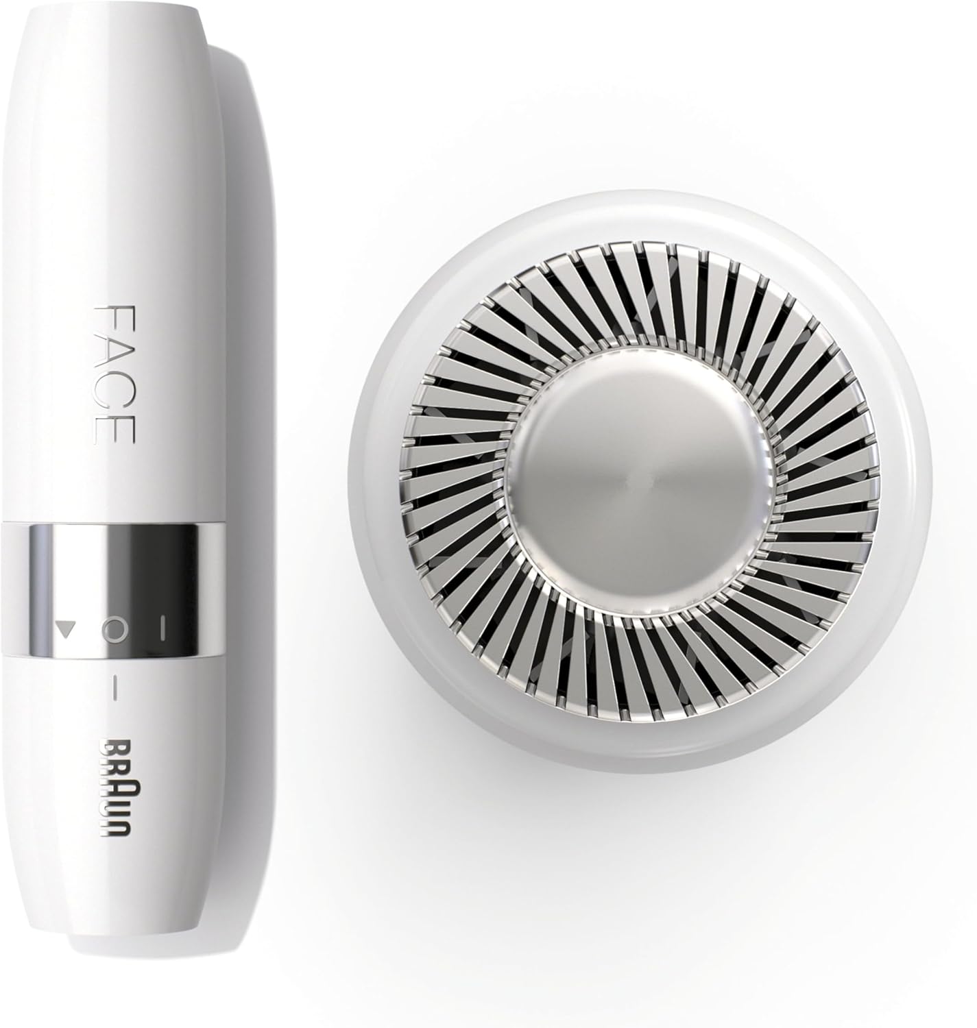 Braun Mini Facial Hair Remover for Women – Portable, Painless, Smart Light, White
