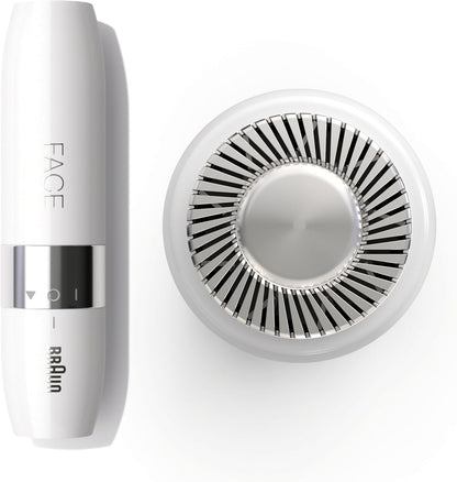 Braun Mini Facial Hair Remover for Women – Portable, Painless, Smart Light, White