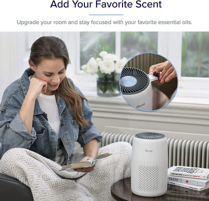 LEVOIT HEPA Air Purifier for Bedroom – Quiet, Odor Remover for Smoke, Pets & Dust