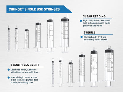 Ciringe 5 ml Syringe - Pack of 100