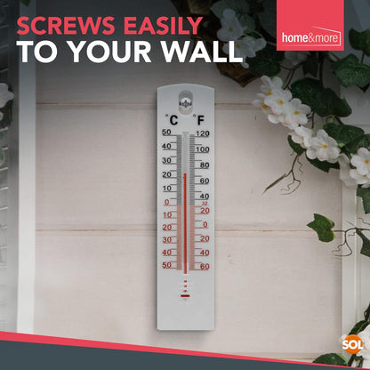 2-Pack Wall Thermometer – Indoor/Outdoor Temp Monitor, Easy Mount, Accurate Reading