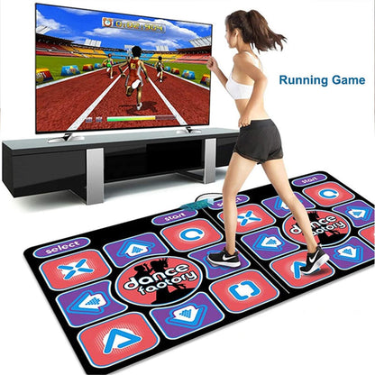 Dance Mat for Adults & Kids, Double User Dance Pad Game with Wireless Controller for TV, Plug and Play Electronic Dance Mats with 200 In Music 60 Sensory Games, Exercise Dancing Mat for Family Games