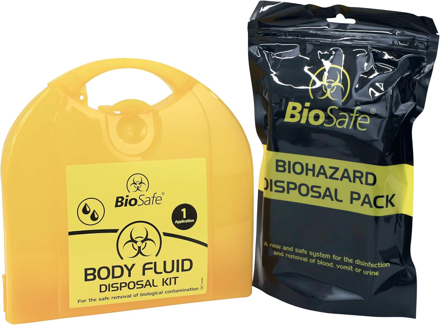 Bodily Fluid Clean Up Kit – 1 Use Spill Kit with Yellow Case for Safe Disposal