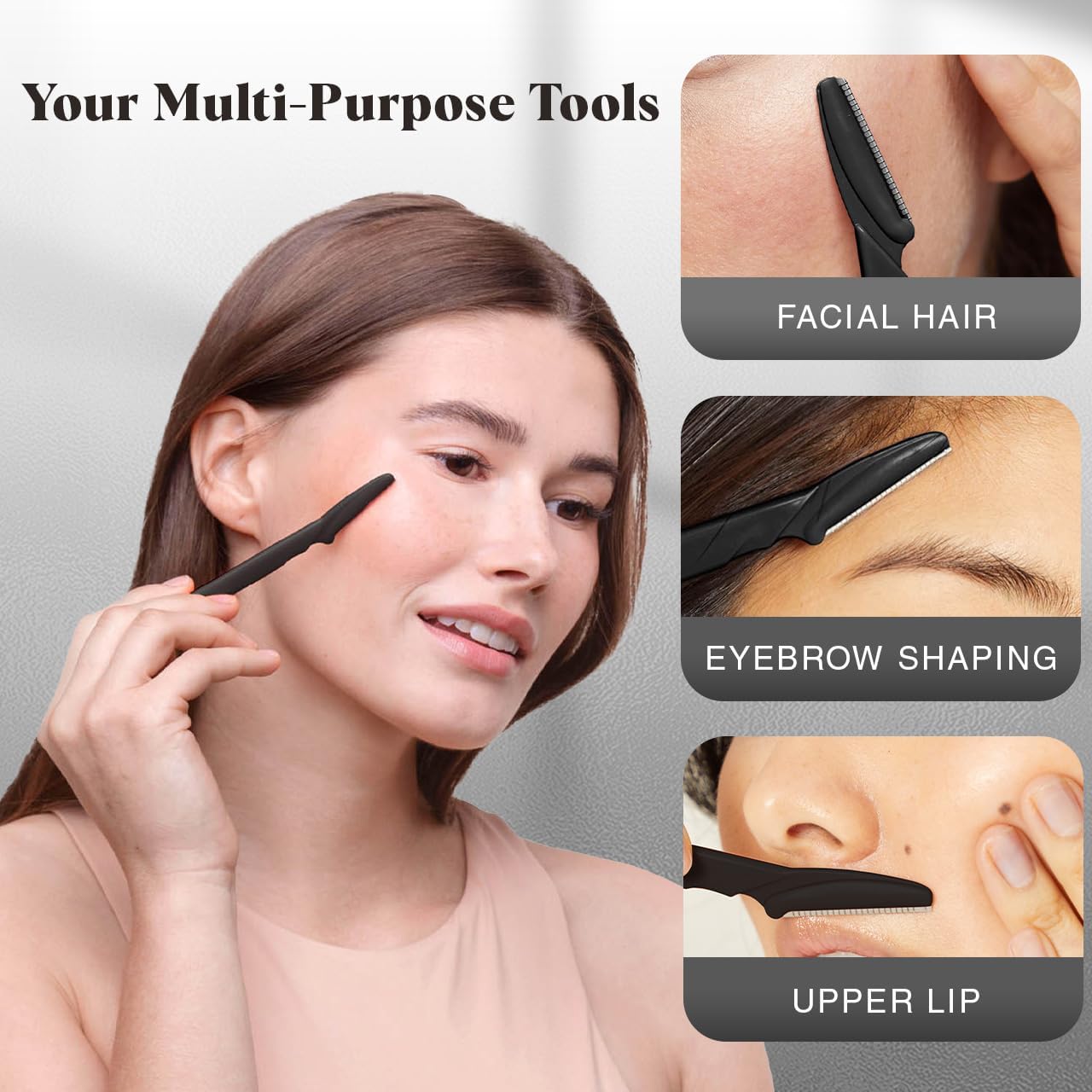 Kitsch Face Razors for Women – Dermaplaning Blades & Eyebrow Shaper (12pcs)