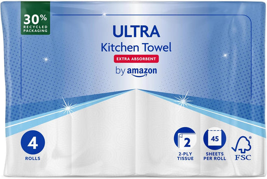 ULTRA Kitchen Roll, Extra Absorbent, 4 Rolls