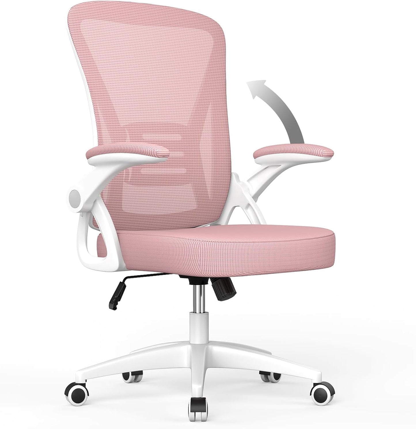 Ergonomic High Back Office Chair with Lumbar Support & Flip-Up Arms for Home Desk