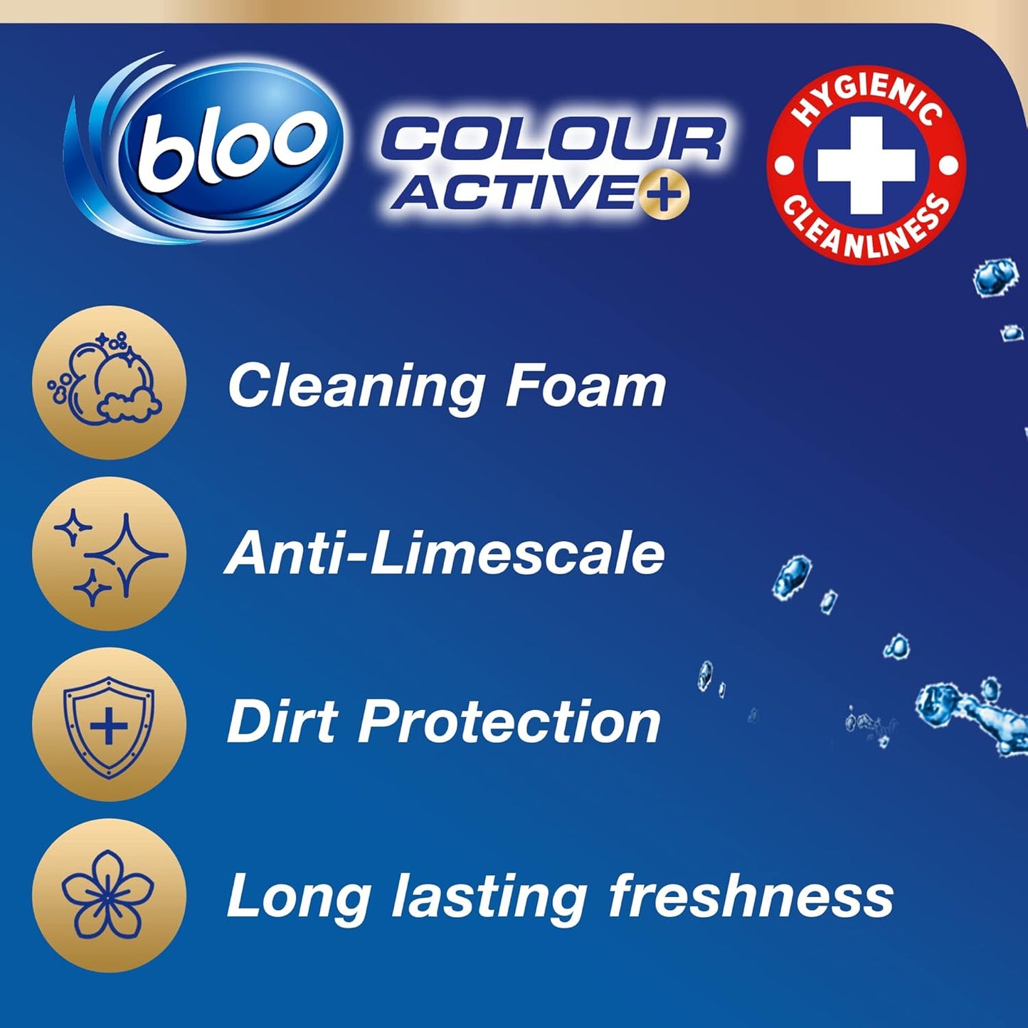 Bloo Toilet Rim Block, Bleach & Anti-Limescale, Fresh Scent, Pack of 2 Blocks