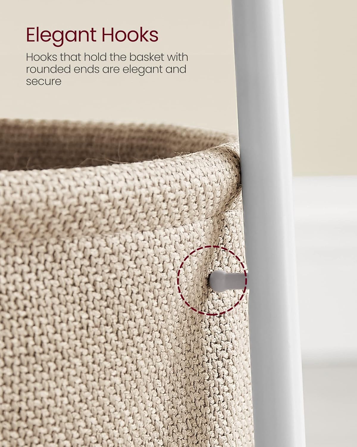 Modern Round Side Table with Storage Basket – Bedside or Living Room Use