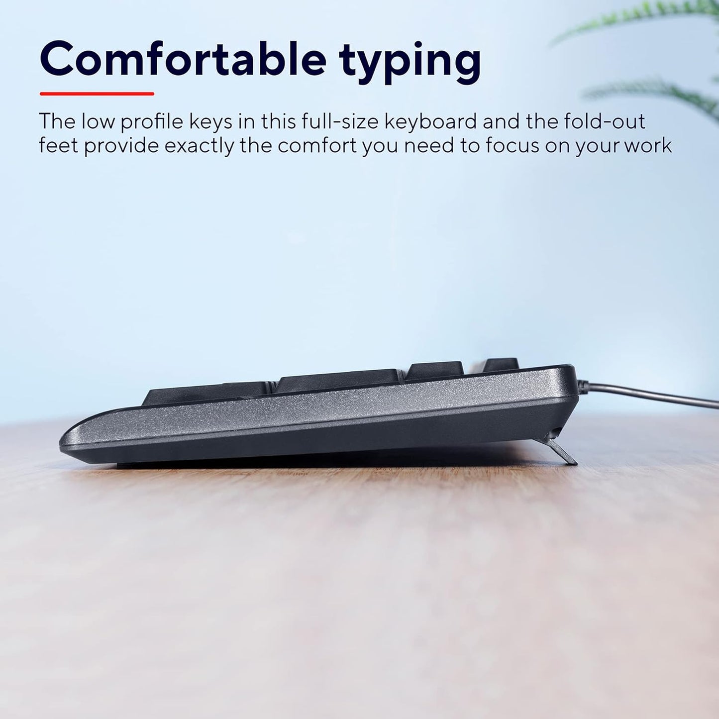 Trust Taro Wired Keyboard & Mouse Set – USB, Quiet, Spill-Proof, Full-Size – Black
