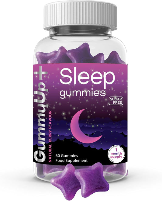 Sugar-Free Sleep Gummies with Griffonia – 60 Natural Berry Melatonin-Free Chews