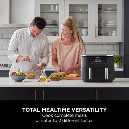 Ninja Dual Zone Air Fryer 7.6L – 6-in-1, No Oil, 2 Drawer, Non-Stick, AF300UK
