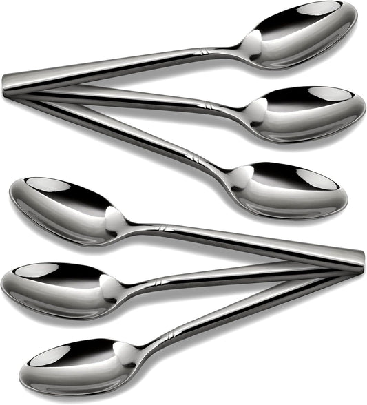 CAMRI Stainless Steel Teaspoons Set of 6 – Heavy Duty, Dishwasher Safe, 5.3 Inch