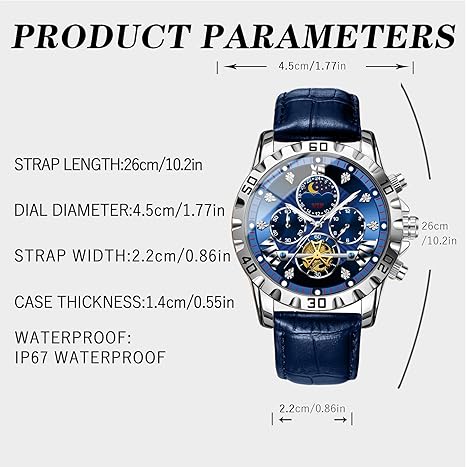 Men's Stylish Automatic Watch – Waterproof, Luxury Design, Daily Wear Timepiece