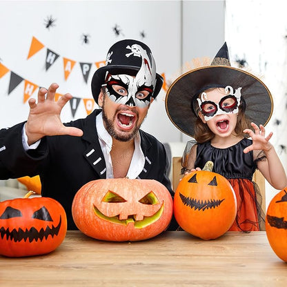 30Pcs White Paper Mache Masks, DIY Paintable Art Cosplay Masks Half Face Party Craft Blank Paper Mask (6 Styles)