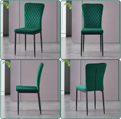 Modern Upholstered Dining Chairs Set of 4/6/8 – High Back, Metal Legs, Multi-Color