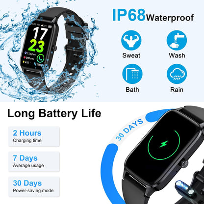 2025 Smart Watch with Call Function, Fitness Tracker, Heart Rate, IP68 for Android iOS