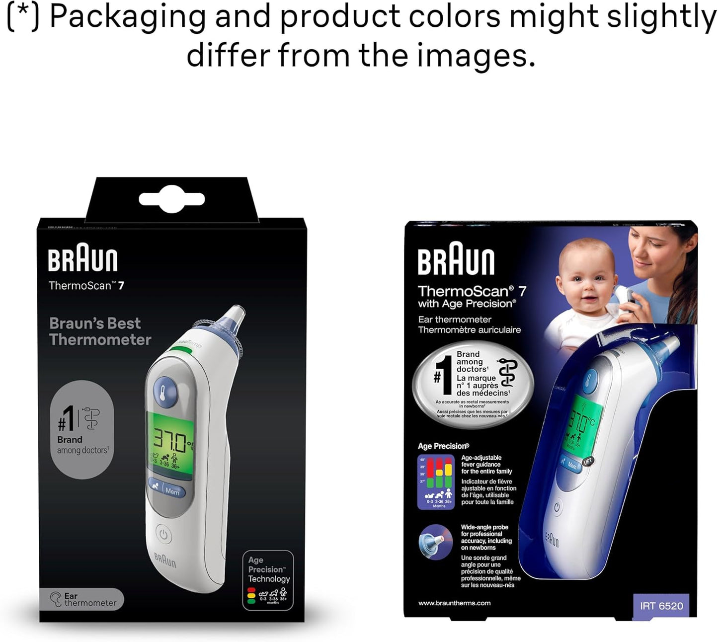 Braun ThermoScan 7 Ear Thermometer – Age Precision, Digital, Baby & Infant Safe
