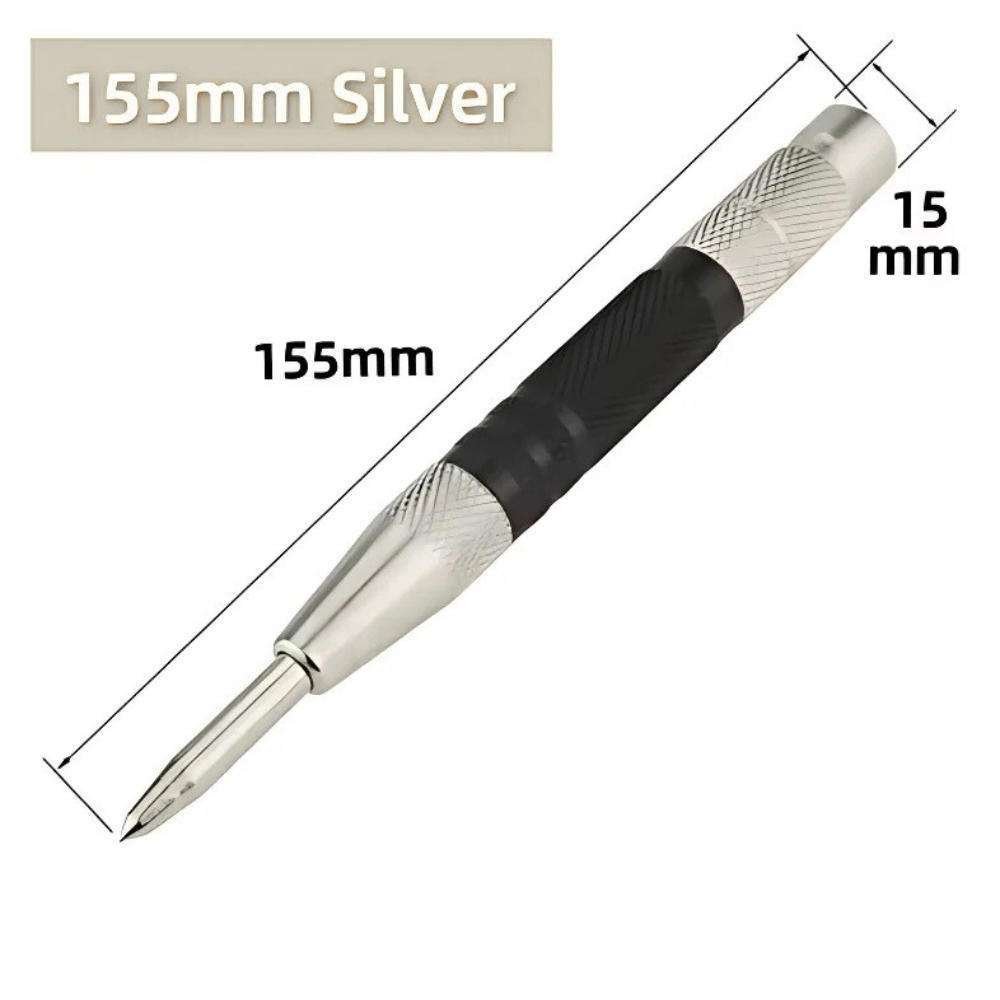 Automatic Center Punch Tool – Spring Loaded, Metal/Wood Marking for Drilling