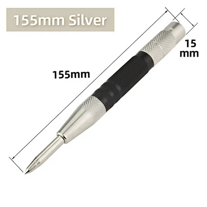 Automatic Center Punch Tool – Spring Loaded, Metal/Wood Marking for Drilling