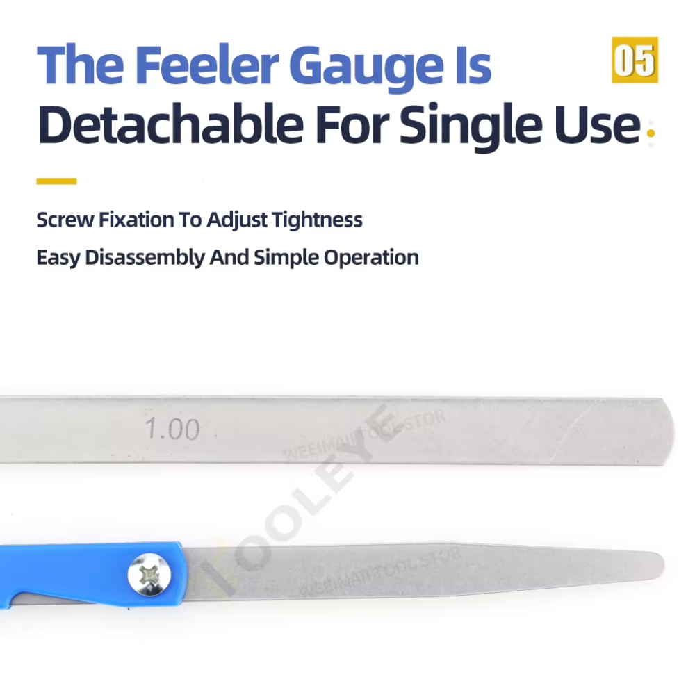 Metric Feeler Gauge 0.02-1mm Set for Valve, Spark Plug & Gap Measurement Tool