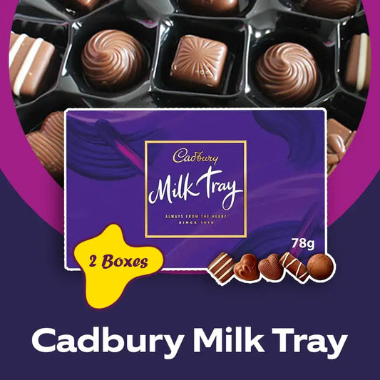 2 Boxes of Cadbury Milk Tray Chocolate 78g | Exploded Sweets, Gluten-Free