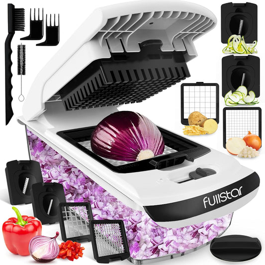 4-in-1 Vegetable Chopper & Cutter – Onion, Salad, Potato Dicer Kitchen Tool