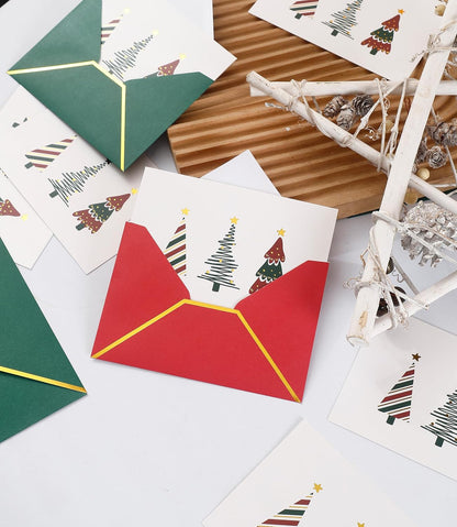 Heavy Duty Merry Christmas Cards Boxed with Envelopes - 20 PK - 4x6 Inches Assorted Christmas Cards with Envelopes Holiday Bulk Christmas Greeting Cards Cute