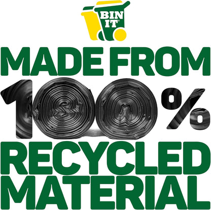 BIN IT 40x Heavy Duty 70L Bin Bags – Tear-Resistant, Flat Top, Recycled Liners