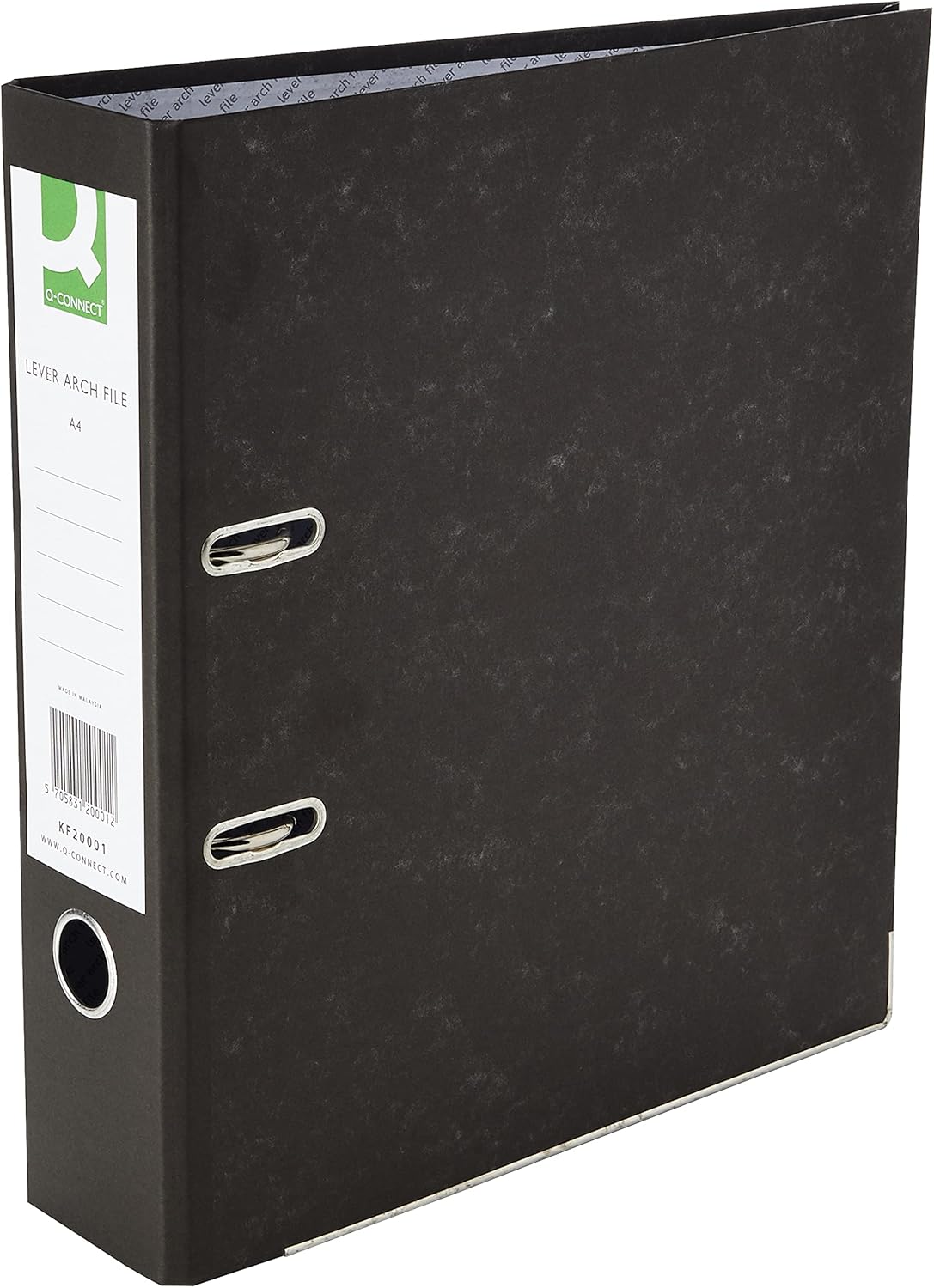 Q-Connect A4 Lever Arch Files Black – 10 Pack Durable Ring Binder Office Folder