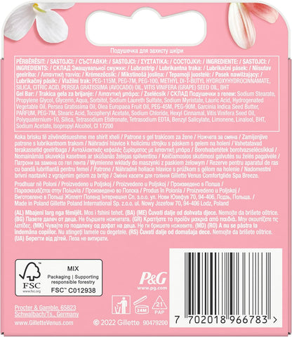 Gillette Venus Spa Breeze Razor Refills for Women – 4 Comfortglide Blades Pack