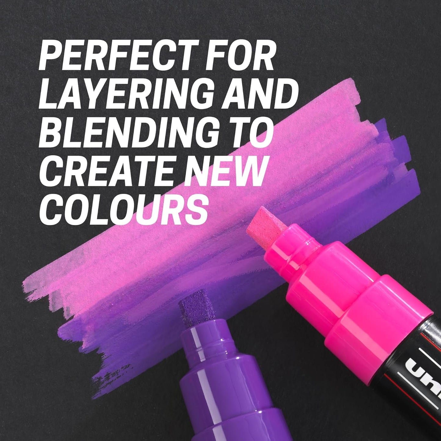 Posca Paint Pens, Permanent Markers, Water-Based, Ideal for Rock Painting, Canvas, Glass, Wood, Metal, Fabric, Colouring, Arts and Crafts for Kids and Adults, Fade Resistant (Standard - 5M - 9pc)