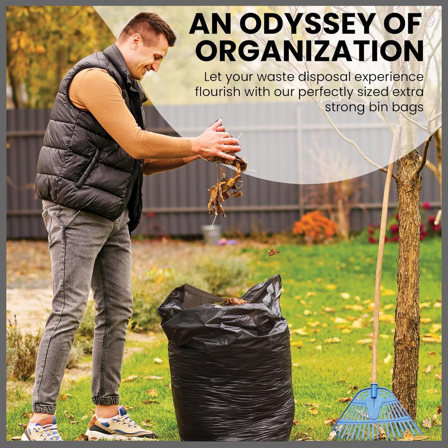 DCS 200 Heavy Duty Black Bin Bags 80L – Strong Trash Sacks for Home & Office Use