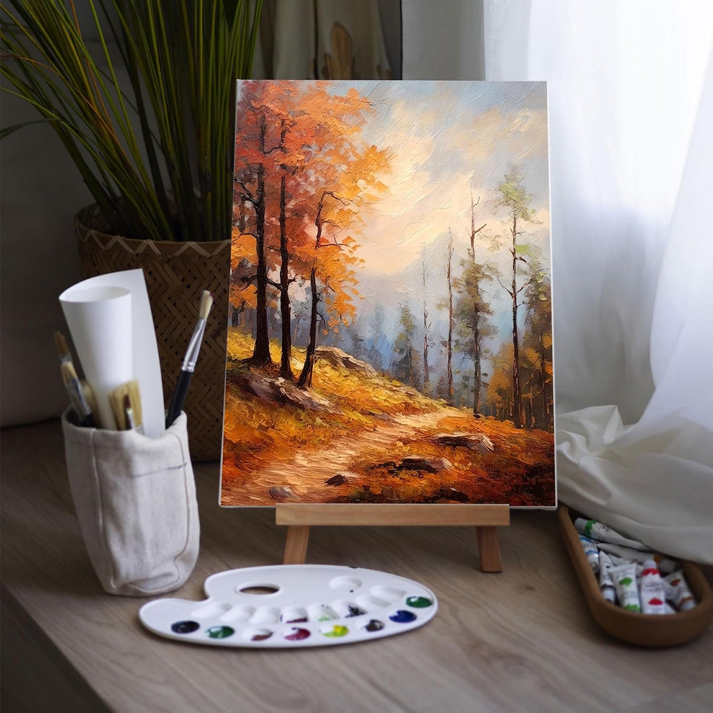 STATIONERY ISLAND 24x30cm Stretched Canvas 4 Pack, A4 Canvas for Painting 100% Cotton Acid Free Professional Art Canvases for Acrylic Oil Gouache Watercolour(9“ X 12”)