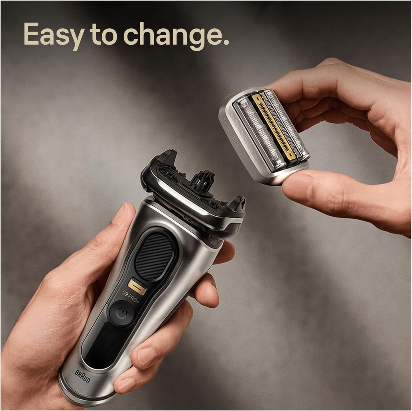 "Braun Series 9 Replacement Shaver Head - Original, Fits Series 9 & 9 Pro, Silver
