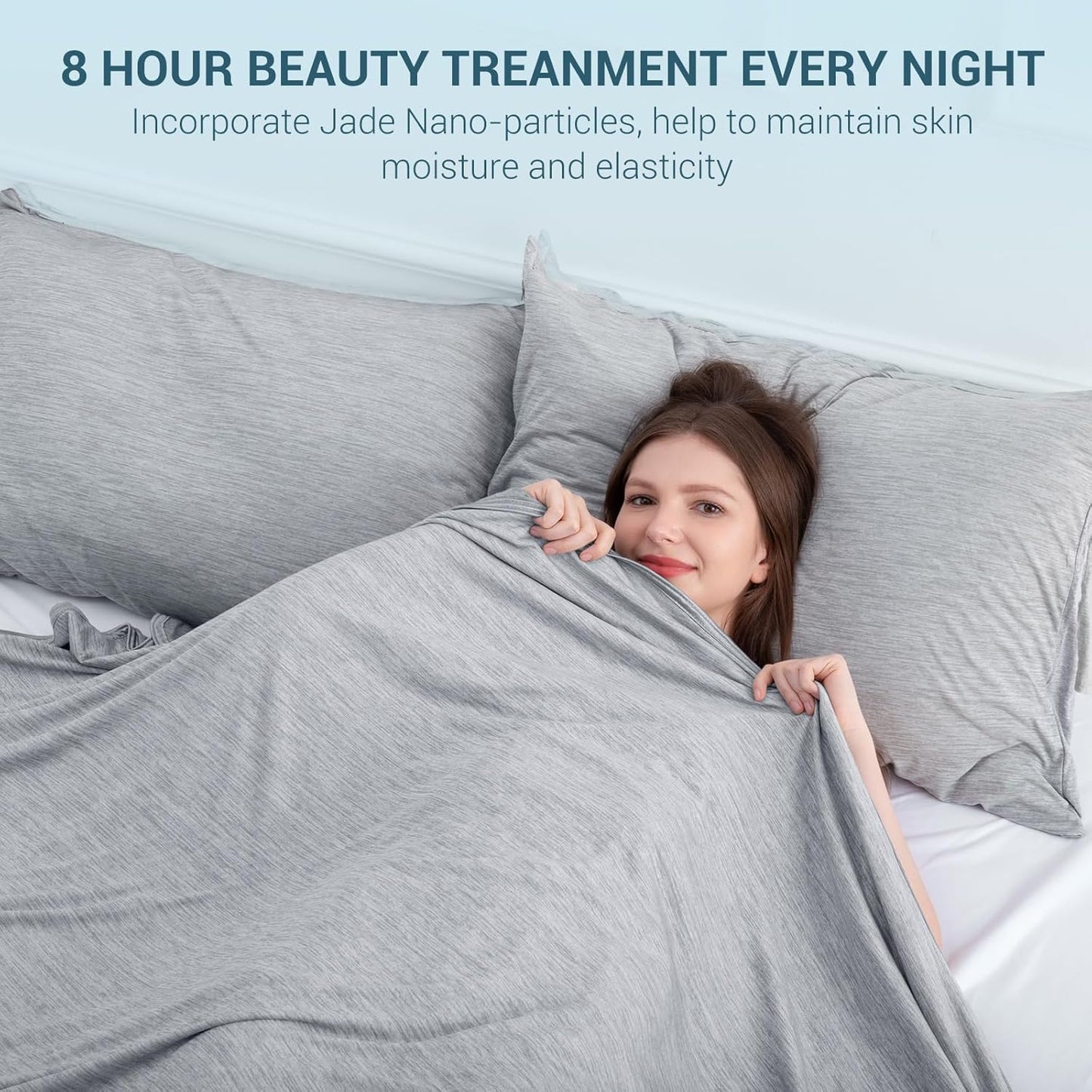 Elegear Cooling Blanket for Night Sweats, Q-Max 0.5 Arc-Chill, Summer Cooling Throw for Bed & Sofa - Lightweight & Comfortable for Hot Sleepers, Twin/Double, Gray