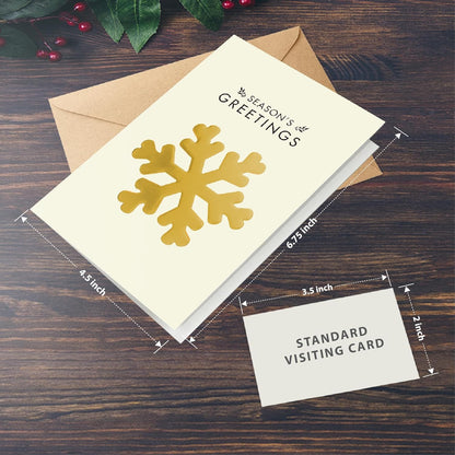 easykart labels Christmas Cards Set - 16 Foiling Holiday Cards with Envelopes – 4 Assorted Designs Boxed for Easy Storage - Bulk Greeting Cards - 4.5 x 6.75 Inch