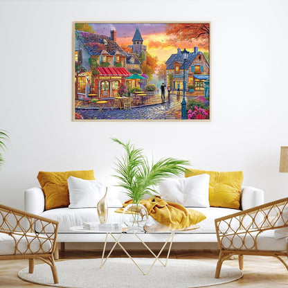 HUADADA Jigsaw Puzzles for Adults 1000 Piece Streets Scene 1000 Piece Jigsaw Puzzles for Adults Jigsaws Challenging Game