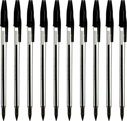 ARTH Black Biro Pens Ballpoint Multipack Box Of 50 Pens
