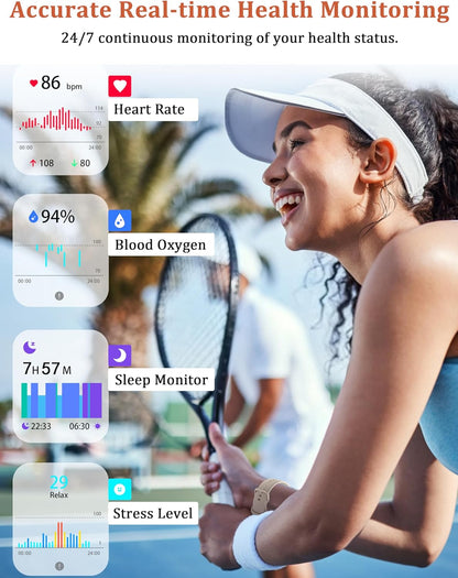 Alexa Smart Watch 1.83'' Call Answer Fitness Tracker for Android & iPhone, IP68