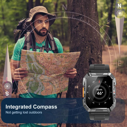 Blackview Rugged Smartwatch for Men – Bluetooth Call, 2.01'' Fitness Tracker, 900mAh