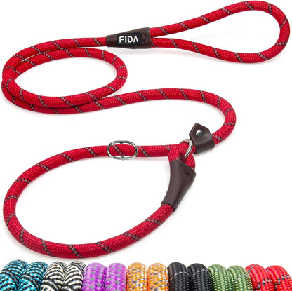 Reflective Slip Rope Dog Leash – 1.8m Durable No-Collar Lead for All Breeds