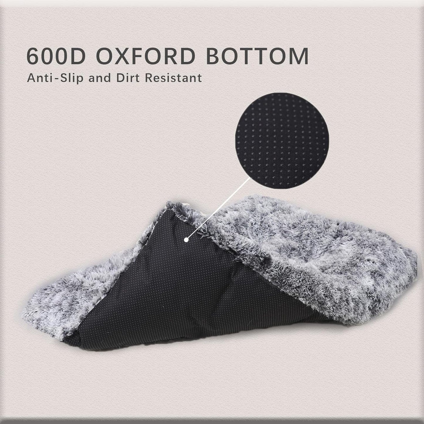 Washable Calming Dog Bed – Plush Anti-Anxiety Crate Mat with Non-Slip Bottom