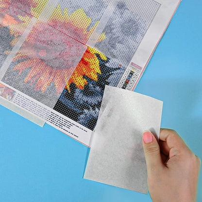 300 Pieces Diamond Painting Release Paper 15 x 15 cm and 15 x 10 cm Double-Sided Non-Stick Cover Replacement 5D Diamond Painting Accessories Tool for Adult Kids