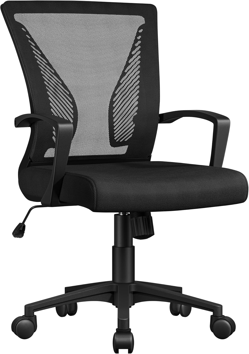 Ergonomic Mesh Office Chair with Lumbar Support & Armrests – Adjustable Swivel