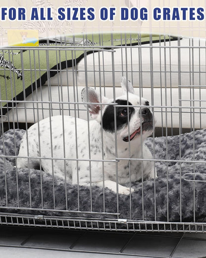 KSIIA Large Washable Dog Bed – Anti-Anxiety Crate Mat with Non-Slip Bottom, 90x60cm