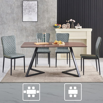 Modern Upholstered Dining Chairs Set of 4/6/8 – High Back, Metal Legs, Multi-Color