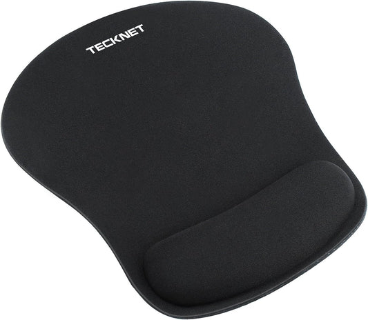 TECKNET Ergonomic Mouse Pad with Memory Foam Wrist Support – Non-Slip & Waterproof