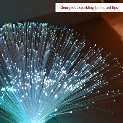 Innoteck Fiber Optic Lamp - Changing Colour Rotating LED Fiber Optic Desk Lamp - Colour Changing Battery-Operated Lamp - for Children’s Bedroom, Night Light, and Perfect Home Decoration